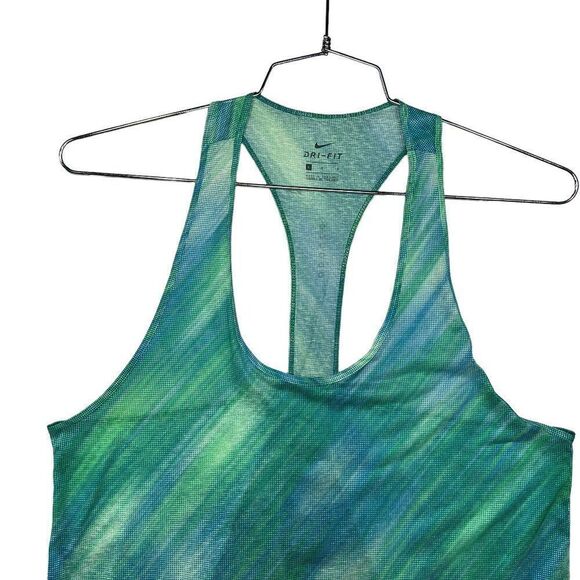 Nike Dri-Fit Tank Top Women's Size Large Green Breathe Athletic Running Training - Picture 3 of 12